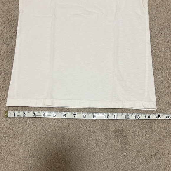 ABERCROMBIE & FITCH Vintage Y2K short sleeve tee white with blue & yellow letter - Picture 7 of 8